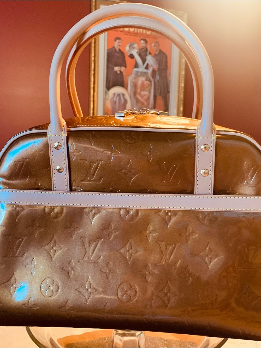 Louis Vuitton Authentic Vintage Copper Patent Tompkins Verified COA Legitgrails - Picture 5 of 15